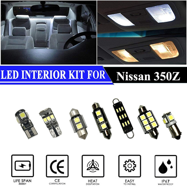 Led Interior Lights Accessories Replacement Package Kit For 2003 2008 Nissan 350z 5 Pieces
