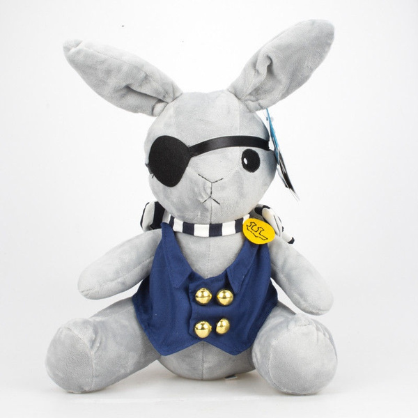 12" Anime Kuroshitsuji Black Butler Ciel Phantomhive Rabbit Bunny Plush Doll Toy