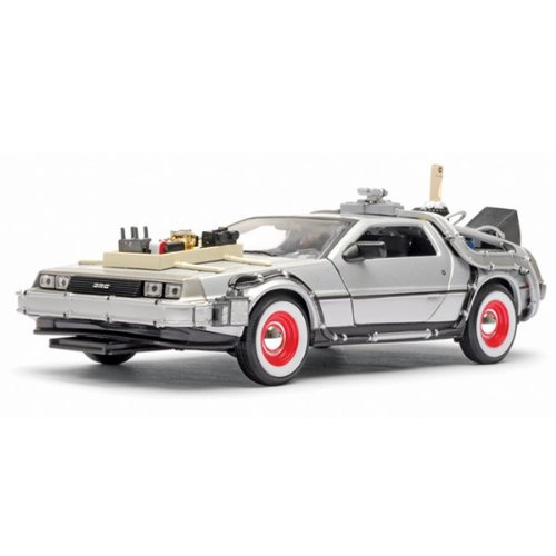 BACK TO THE FUTURE Part 3 DeLorean 1981 Time Machine Die-cast 1:24 Welly 7 inch