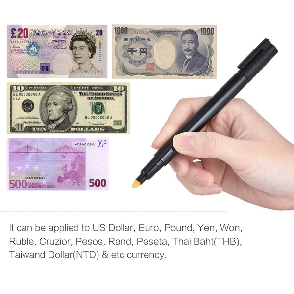 Counterfeit Pen Money Detector Bank Marker Fake Dollar Bills Currency Checker