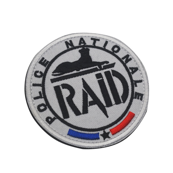3D PVC France French Police Nationale Raid Tactical Morale Hook Patch DIY Badge