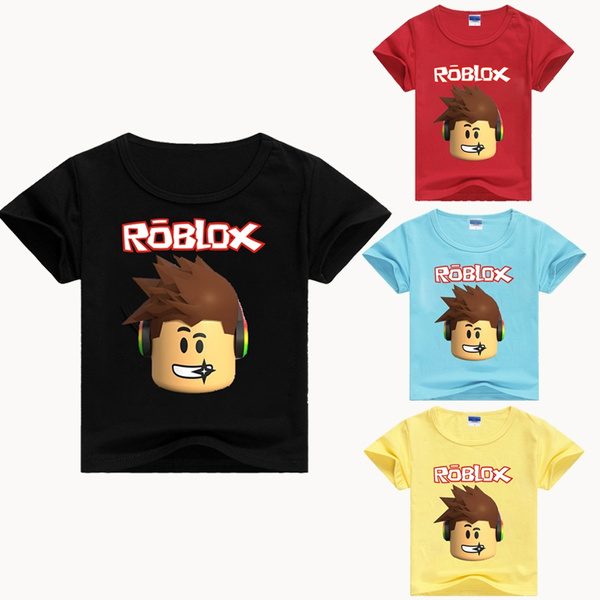 Roblox T Shirt Children Summer Boys Girls Kids Short Sleeve T Shirts Roblox Print Tee Tops Baby Costume Wish