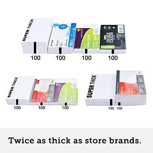 100 Cards Per Pack 100lb Heavyweight Thick White Cover Stock Extra Thick \ Heavy Blank Index Cards 5 X 8 On 14pt