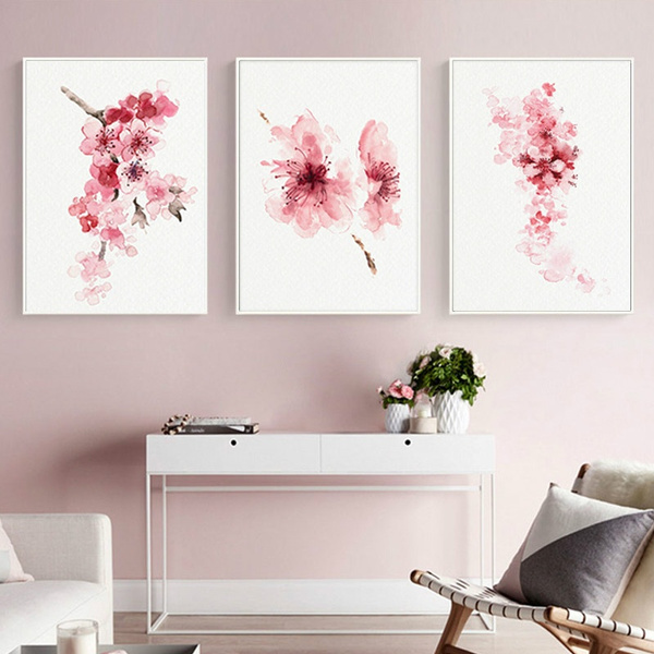 Image result for cherry blossom pink wall art