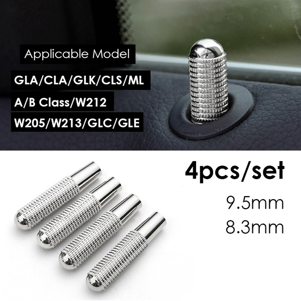 4pcs Gold Door Lock Pin Knob Button Trim Cover For Benz CLA GLA A B E Class W212