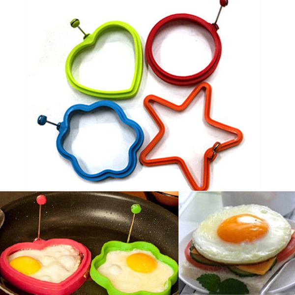 Silicone Round Omelette Fry Egg Ring Pancake Poach Mold Kitchen Cooking Tool