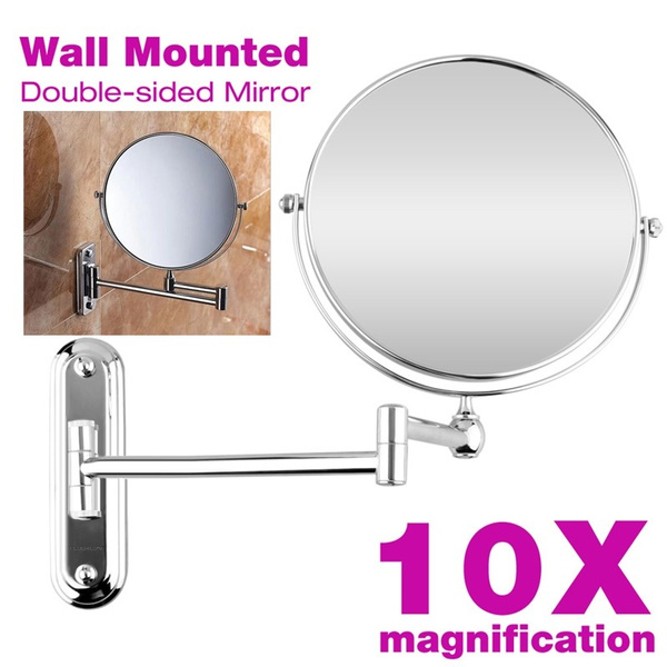 10x Magnifying Lighted Makeup Mirror, Swing Arm Mirror Large