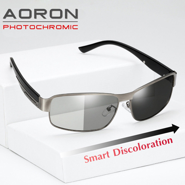 UV400 Polarized Photochromic Sunglasses Men/'s Driving Transition Lens Sunglasses