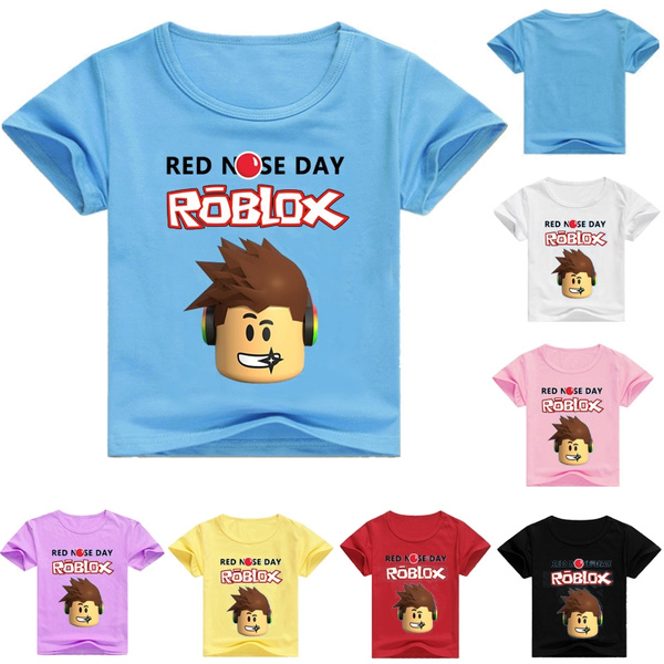 4 11y Kids Roblox Short Sleevest Shirt Top Candy Colors Wish