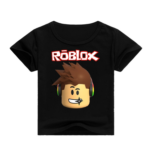 Boys Girls Roblox Kids Cotton T Shirt Tops Short Sleeve Casual Summer Clothing - abs with gold necklace put on with shirt roblox