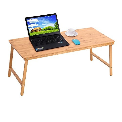 Folding Laptop Table Stand For Bed Portable Lap Desk Breakfast