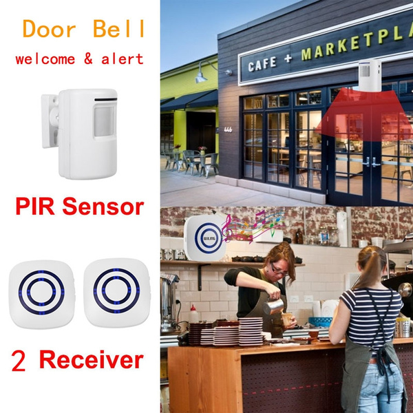 Wireless Motion PIR Sensor Detector Gate Entry Doors Bell Welcome Alert Alarm