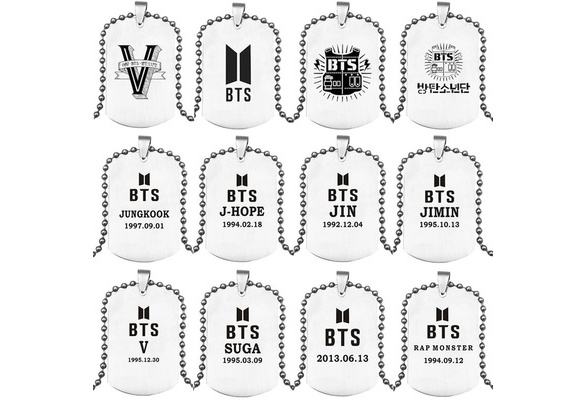 12 Styles New Bangtan Boys Bts Sign Stainless Steel Pendant Titanium Steel Personalized Fashion Necklace Accessories Wish
