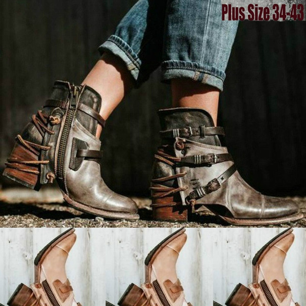 western boots low heel