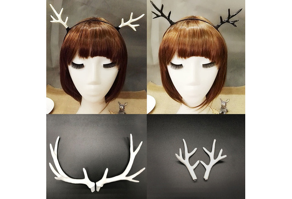 1 Pair Simulation Plastic Deer Antlers DIY Hair Accessories Christmas Home Decor