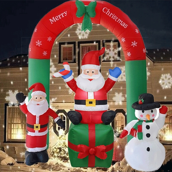 New Year Inflatable Santa Claus Christmas Outdoors Ornament Party Yard ...