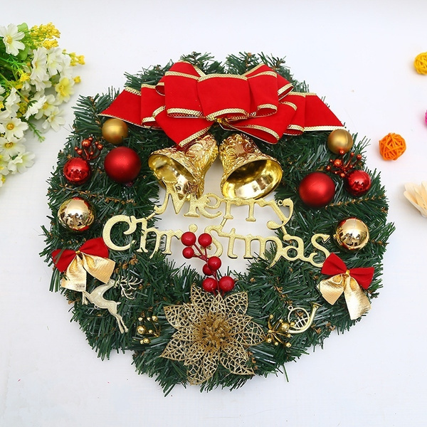 30 Cm 12 Inch Hotel Supermarket Decorate The Christmas Decorations Hanging Rattan Christmas Wreath Door