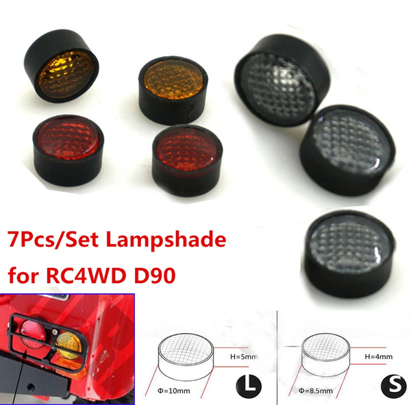 1/10 RC Crawler 7pcs Round Lamp Cups Lampshade for D90 D90 3mm LED Lights