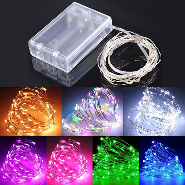 20 50 100 LED String Copper Wire Fairy Light Battery Xmas Party Fairy Decor Lamp