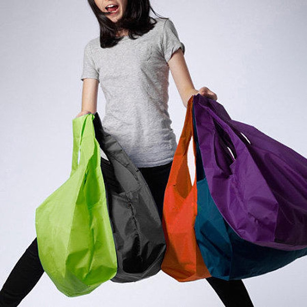 1pc Portable Folding Shopping Bag Large Nylon Bags Thick Bag Foldable ...