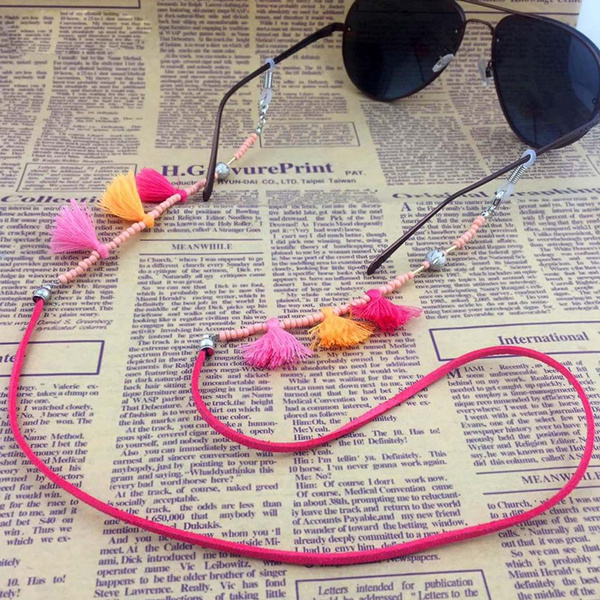 Reading Glasses Chain Holder Fashion Sunglasses Tassel Beads Neck Strap Handmade