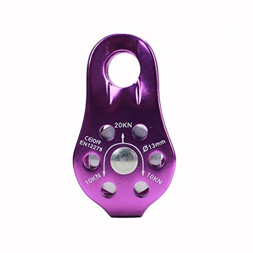 Geelife 20KN Micro Climbing Pulley General Purpose Aluminum Small Rope Pulleys for Rescue//Aloft Work//Rappelling Etc.