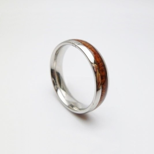 Koa Wood Wedding Band 6mm Ring Size