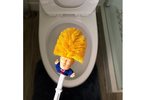 Donald Trump Toilet Brush Funny Gag Gift Hand Made Make Toilet Great Again New
