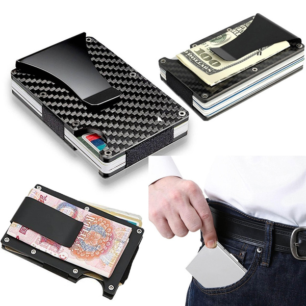 RFID Blocking Metal Wallet The Minimalist Wallet Credit Card Holder Money Clip R