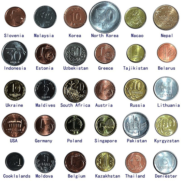 Set 30 coins from 30 Different Countries , Real Genuine Original ...