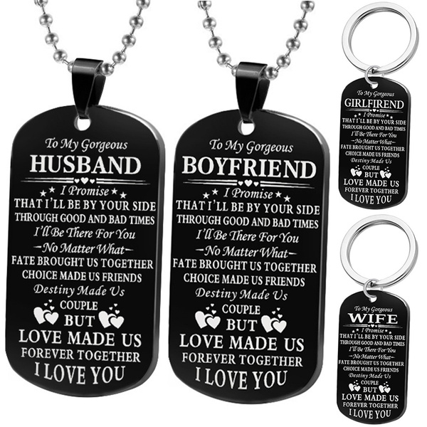 husband dog tag necklace