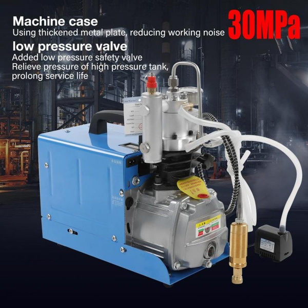 Air Pump Electric Set 30Mpa High Pressure Compressor Low Working Noise with Water Filter 220V UK Plug 