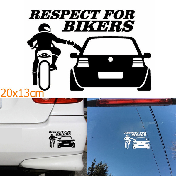 RESPECT FOR BIKERS Car Sticker 20*13cm Funny Decals Creative Window Universal