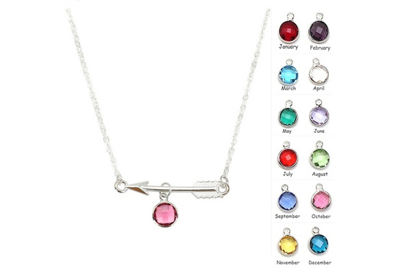 Creative Cupid pendants,Silver birthstone initial letter Necklace