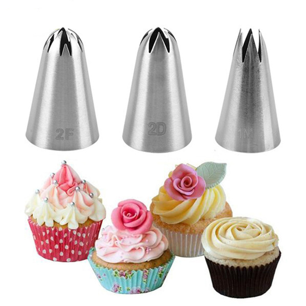 Pastry Tips Baking Mold Icing Piping Nozzles Cake Decorating Ice Cream Tool