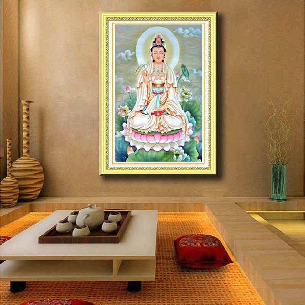 Large Sized 5d Diamond Painting Embroidery Buddha Decoration Arts Craft Kits 85 110cm