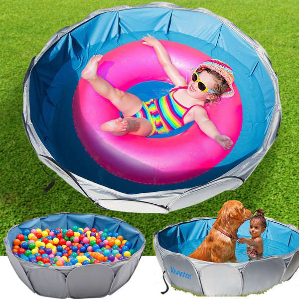 Alvantor Pet Swimming Pool Dog Bathing Tub Kiddie Pools Cat Puppy Shower Spa Foldable Portable Indoor Outdoor Pond Ball Pit 42 x12 Patent Pending
