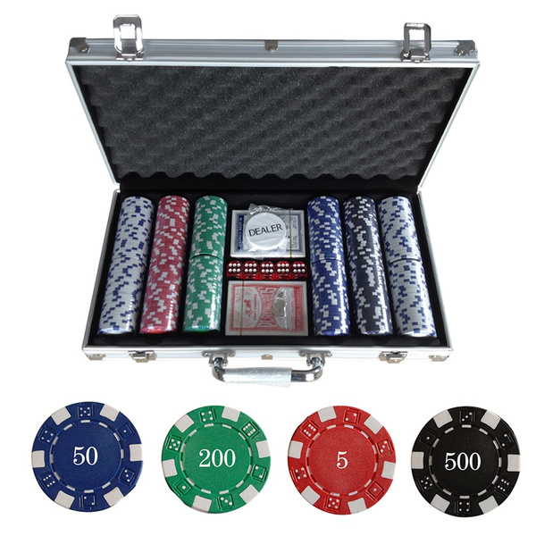 New Texas Holdem Poker Chips Set,DOUBLEFAN Heavy Duty 11.5 Gram ...