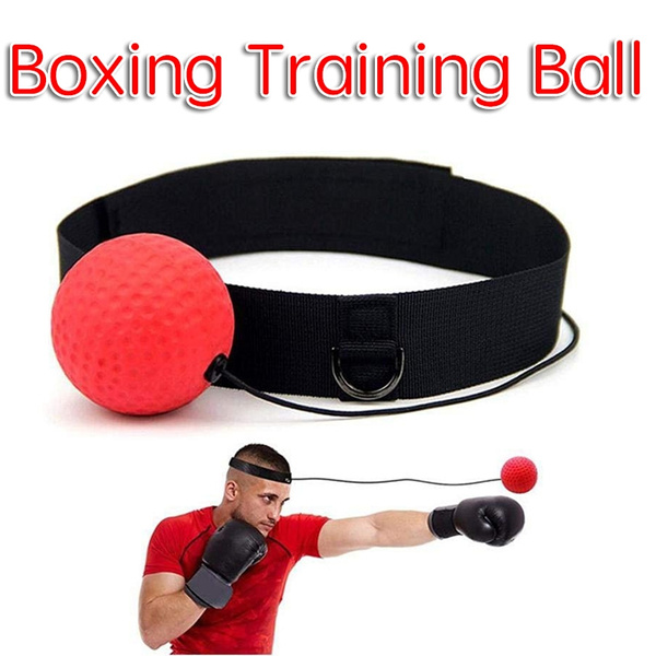 Fight Ball Reflex Boxing Training Boxer Speed Punch Head Cap String Ball W//Box