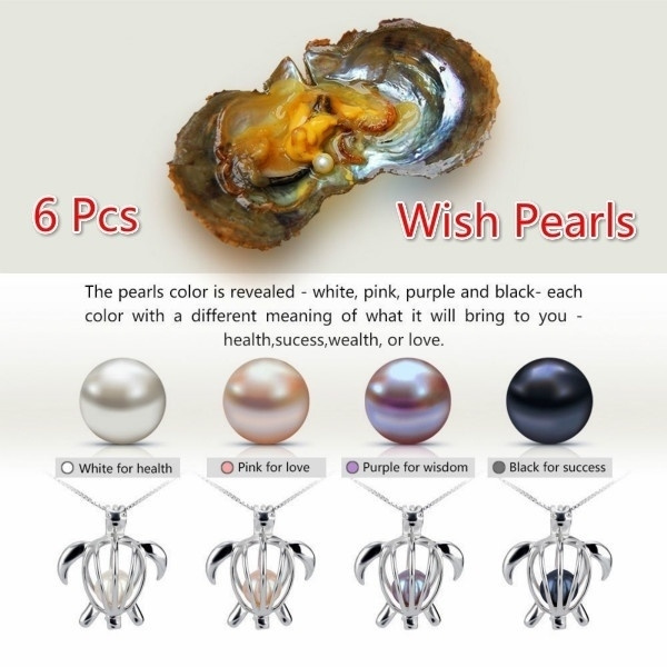 6-10 Pcs Wish Pearls, Pearl Mussel Shell with Pearl Inside/Turtle Cages ...