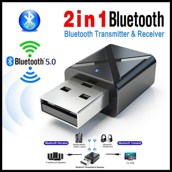 USB Bluetooth 5.0 Transmitter Receiver AVRCP A2DP 3.5mm AUX Stereo Audio Adapter