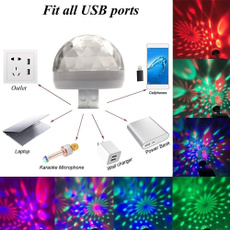 Mini Disco Party Licht Ball Handy USB Sound Controls Kristall Wunderlampe 3W