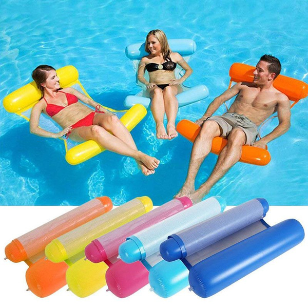 Inflatable Floating Water Hammock Float Pool Lounge Bed Swimming Chair Bed UK 
