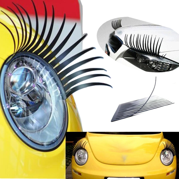 2pcs 3D Charming Black False Eyelashes Fake Eye Lash Sticker Car ...