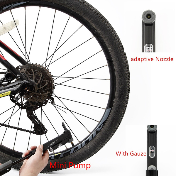GIYO Bike Pump with Gauge Mini Bicycle Presta Schrader Valve Air Tire Inflator