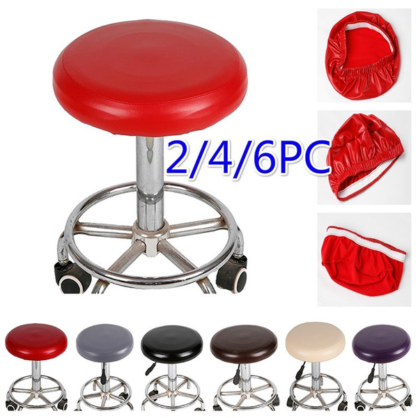 2 4 6pc Elastic Pu Leather Waterproof Pump Chair Protector Bar