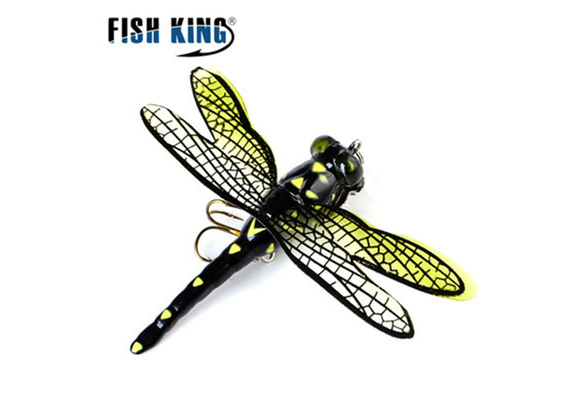Eyes Topwater  Bionic Bait Dragonfly Fly Fishing Lure Flies Insect Treble Hooks