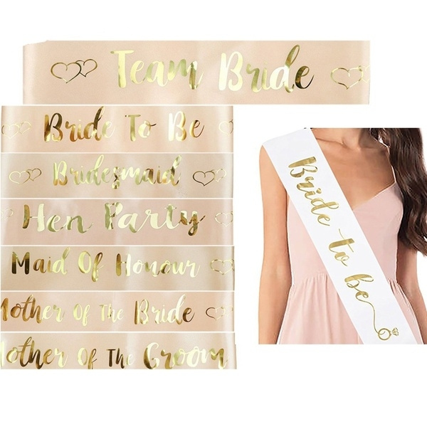 Hen Party Sashes black and gold X10 bachelorette party wedding