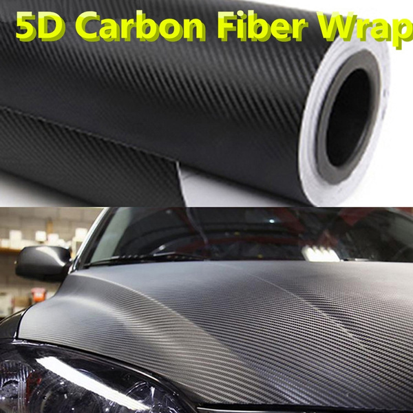 5D Premium HIGH GLOSS Carbon Fiber Vinyl Film Wrap Bubble Free Air Release aua
