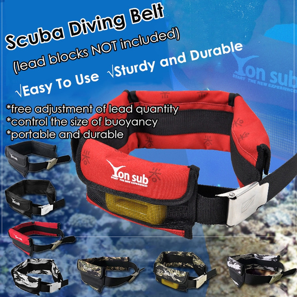 Heavy Duty Scuba Adjustable Weight Belt Snorkeling Webbing with Pockets
